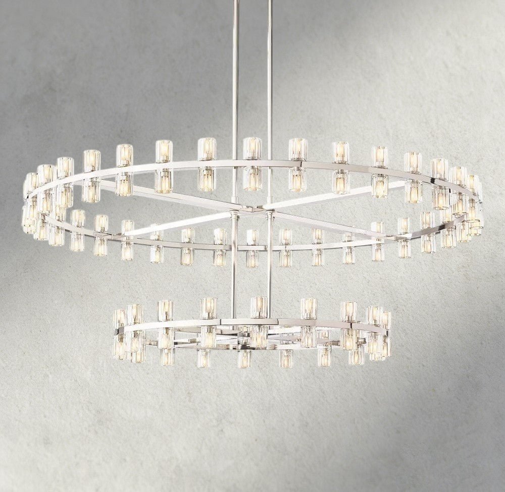 Avecho LED Round Two - Tier Chandelier 60" - GILDLAMPS