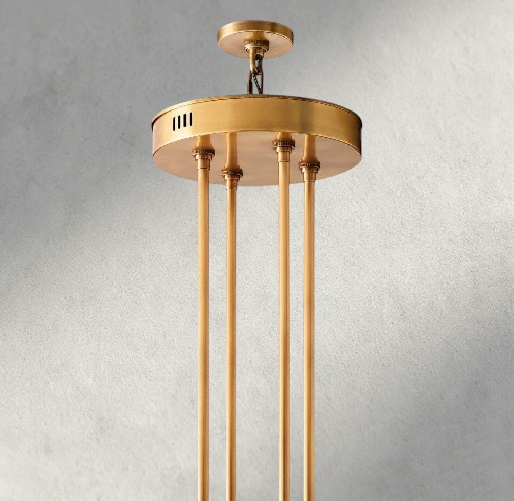 Avecho LED Round Two - Tier Chandelier 60" - GILDLAMPS