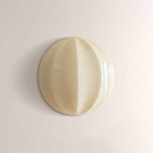 Aveline Clamshell Ribbed Opal Glass Wall Sconce - GILDLAMPS
