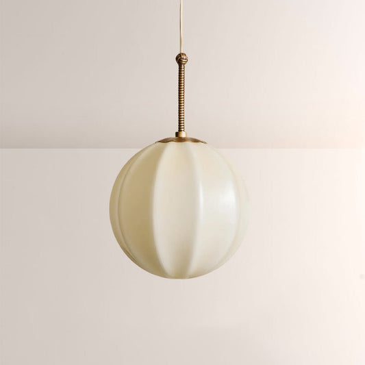 Aveline Ribbed Opal Glass Pendant - GILDLAMPS