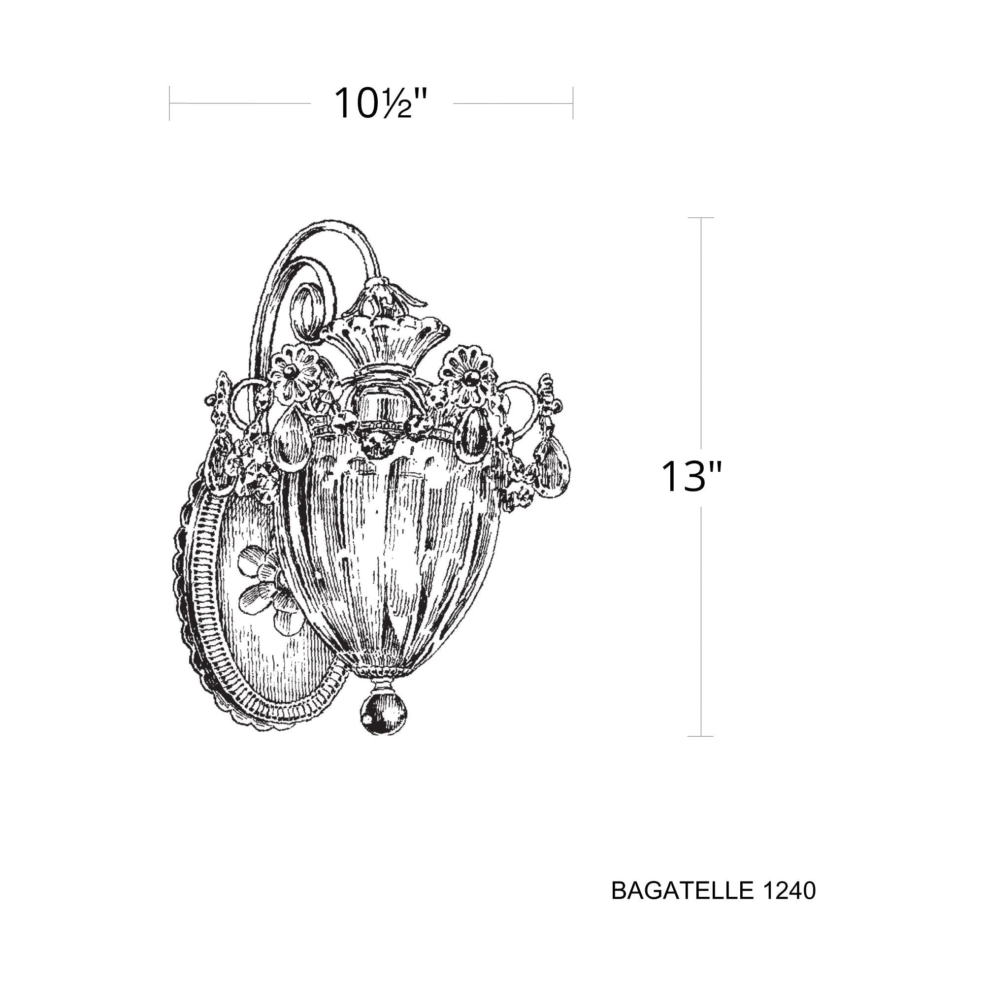Bagatelle 1-Light Wall Sconce - GILDLAMPS
