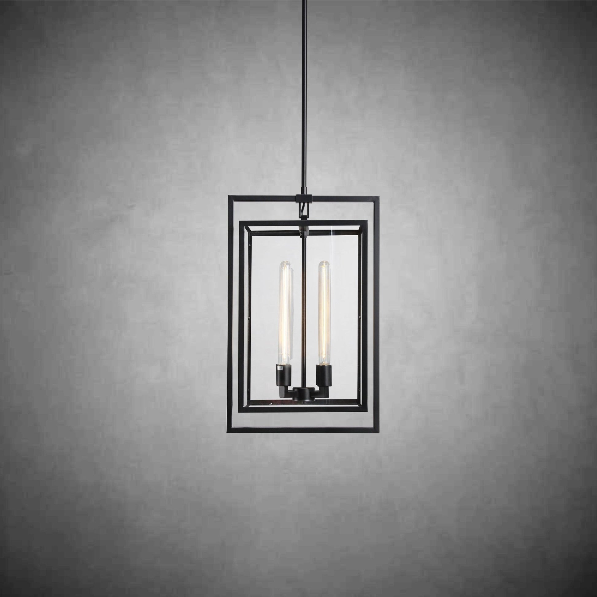 Baker Glass Lantern Modern Pendant 26''34'' - GILDLAMPS