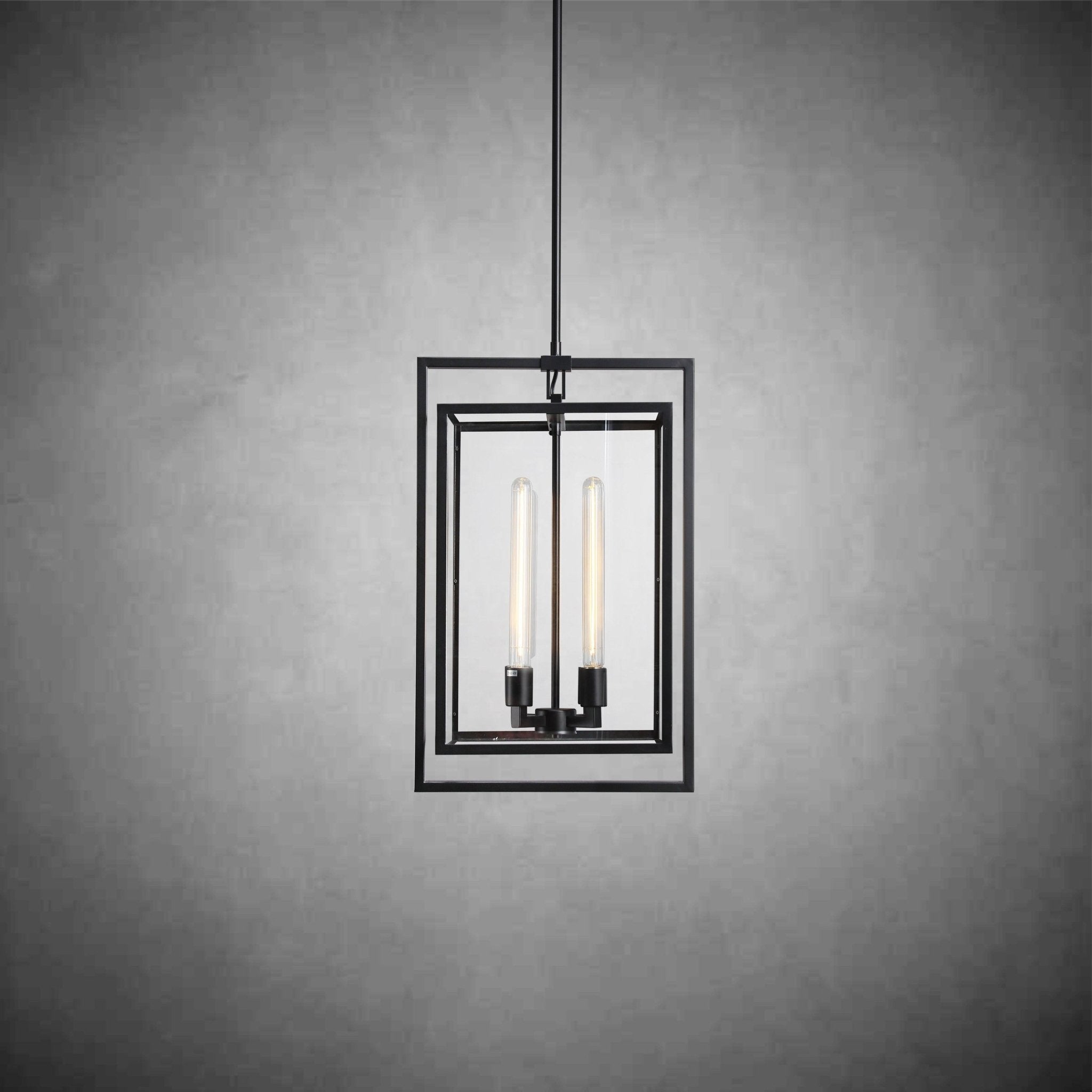 Baker Glass Lantern Modern Pendant 26''34'' - GILDLAMPS