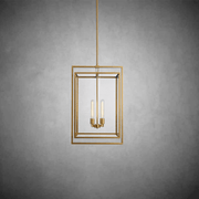 Baker Glass Lantern Modern Pendant 26''34'' - GILDLAMPS