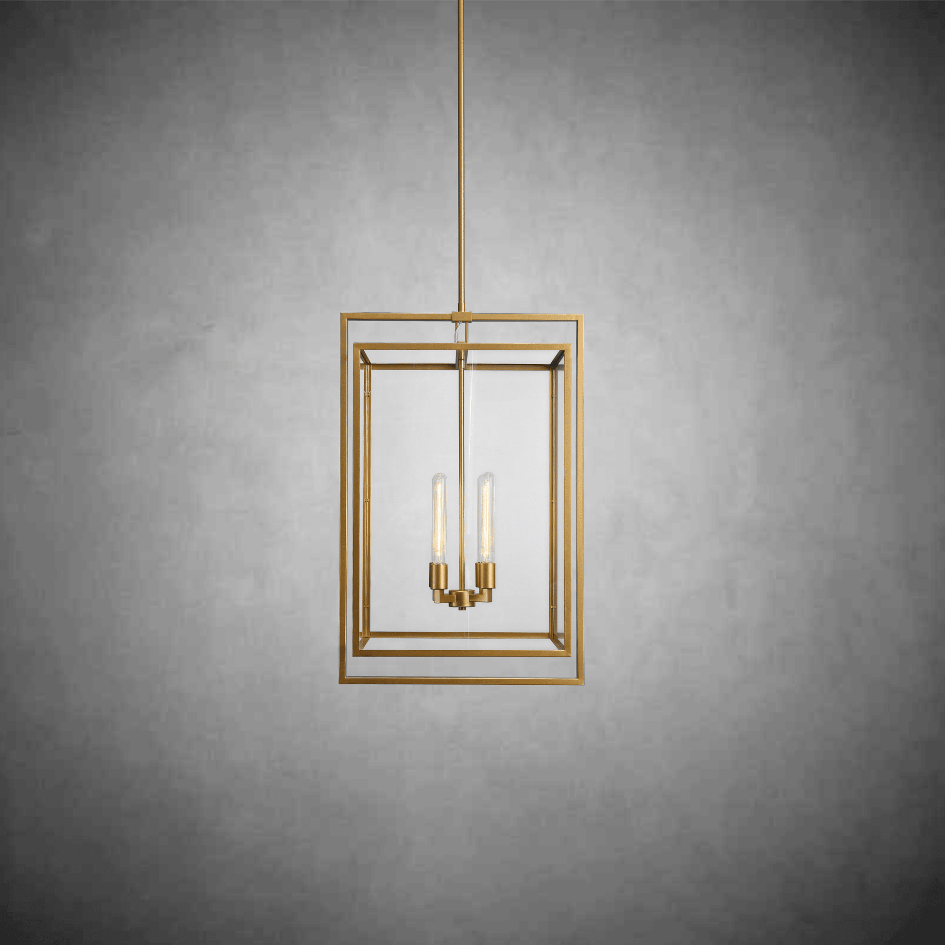 Baker Glass Lantern Modern Pendant 26''34'' - GILDLAMPS