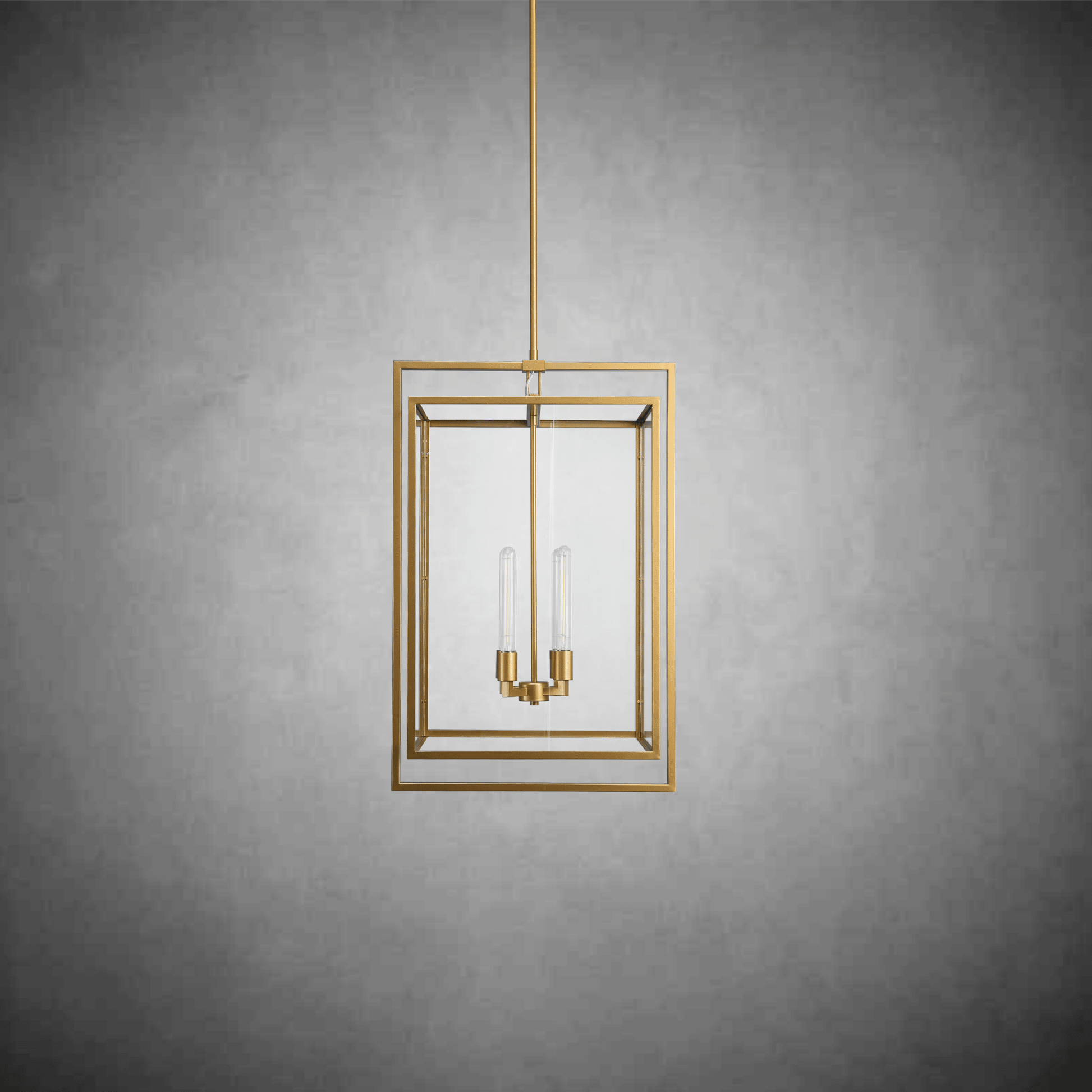 Baker Glass Lantern Modern Pendant 26''34'' - GILDLAMPS