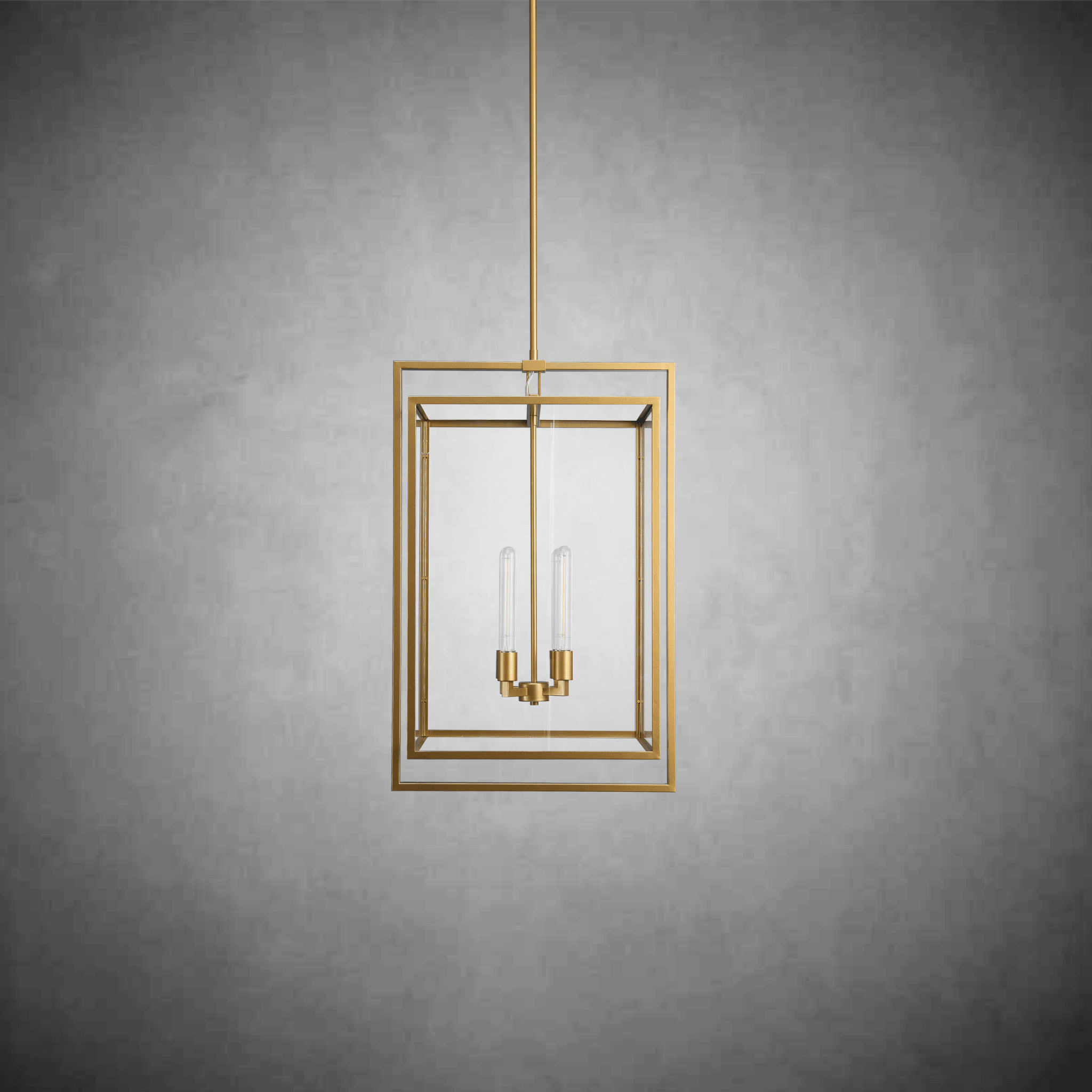 Baker Glass Lantern Modern Pendant 26''34'' - GILDLAMPS