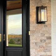 Bauros Outdoor Square Lantern Wall Sconce 18" - GILDLAMPS