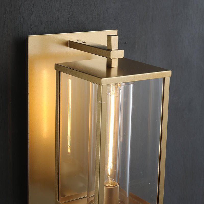 Bauros Outdoor Square Lantern Wall Sconce 18" - GILDLAMPS