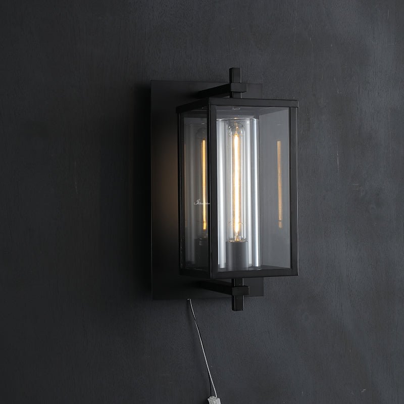 Bauros Outdoor Square Lantern Wall Sconce 18" - GILDLAMPS