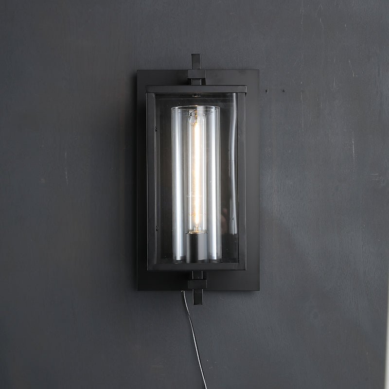 Bauros Outdoor Square Lantern Wall Sconce 18" - GILDLAMPS