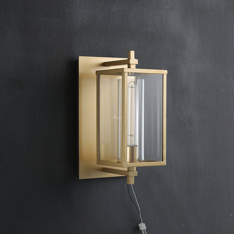 Bauros Outdoor Square Lantern Wall Sconce 18" - GILDLAMPS