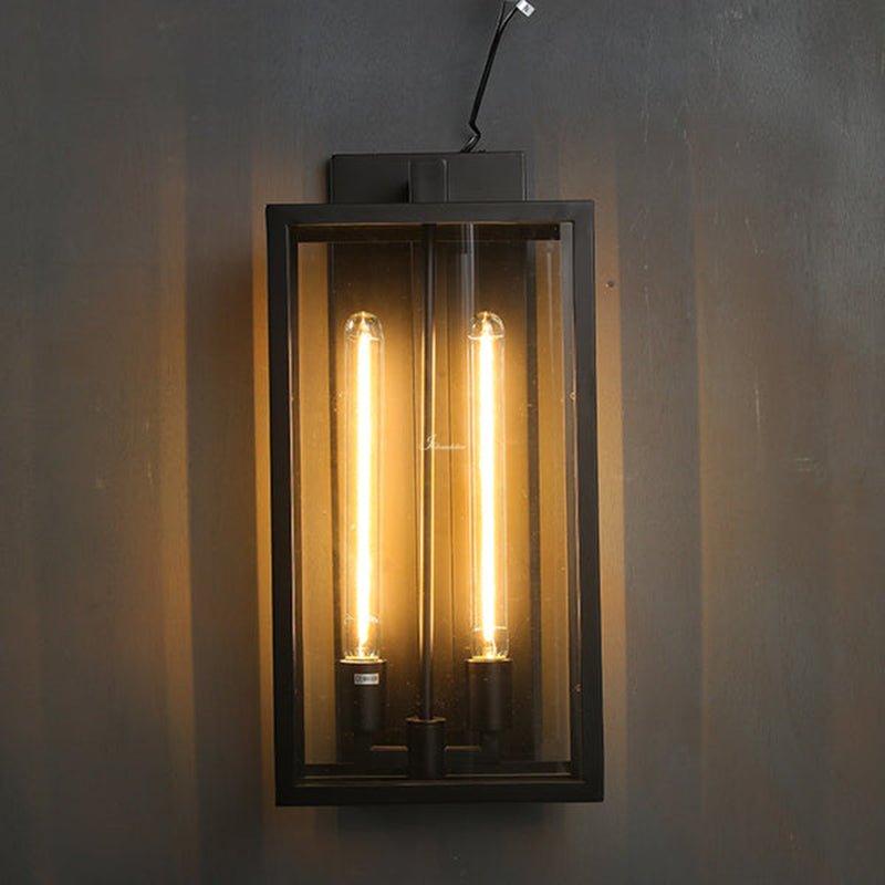 Bauros Outdoor Square Lantern Wall Sconce 21" - GILDLAMPS
