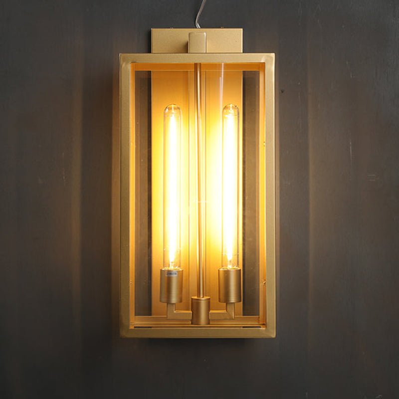 Bauros Outdoor Square Lantern Wall Sconce 21" - GILDLAMPS
