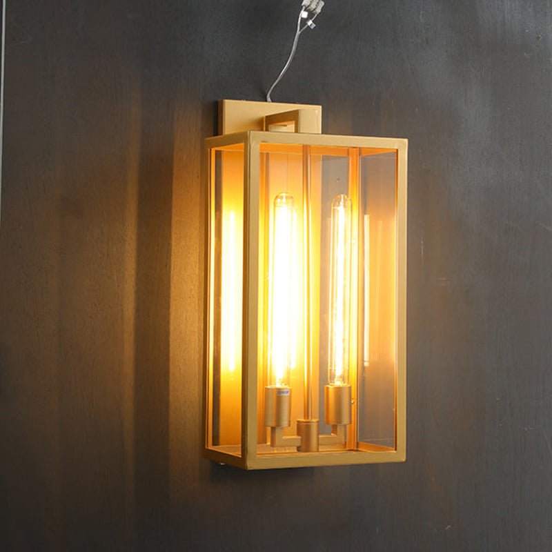 Bauros Outdoor Square Lantern Wall Sconce 21" - GILDLAMPS