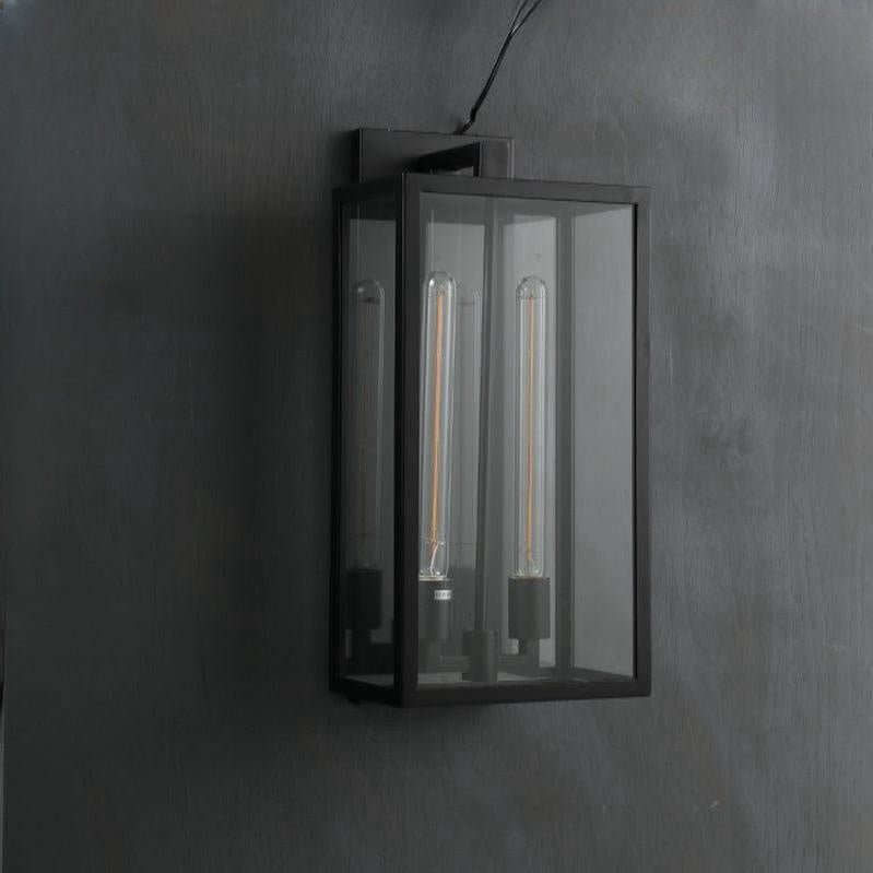 Bauros Outdoor Square Lantern Wall Sconce 28" - GILDLAMPS