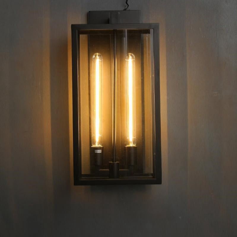 Bauros Outdoor Square Lantern Wall Sconce 28" - GILDLAMPS