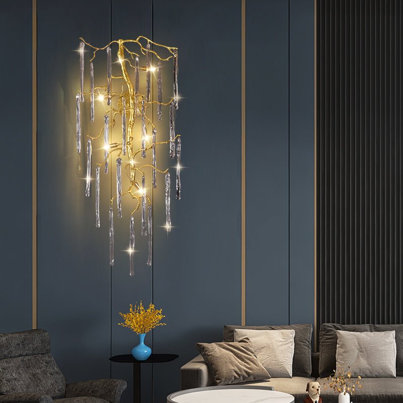 Beathe Light Crystal Branch Wall Sconce - GILDLAMPS