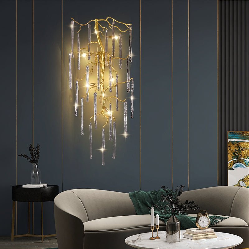 Beathe Light Crystal Branch Wall Sconce - GILDLAMPS