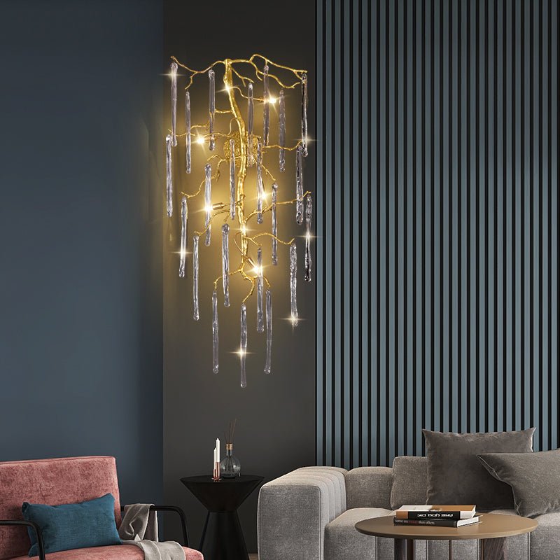 Beathe Light Crystal Branch Wall Sconce - GILDLAMPS
