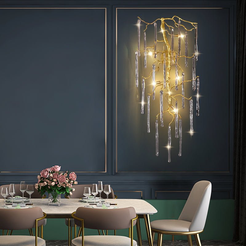 Beathe Light Crystal Branch Wall Sconce - GILDLAMPS