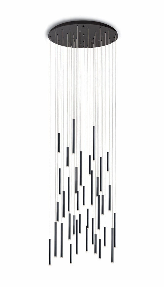 Bellini Round Metal Tubular Pendant Light Chandelier - GILDLAMPS