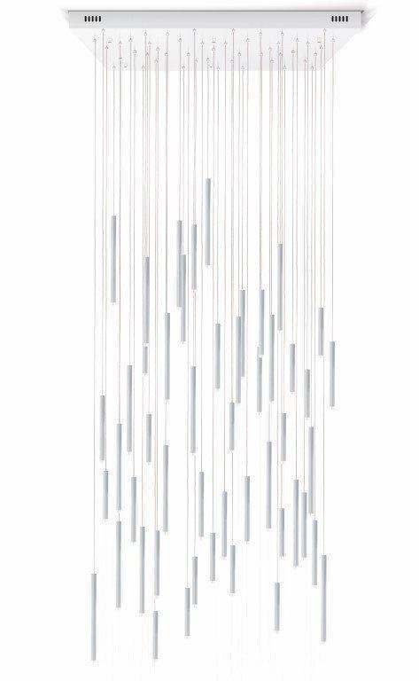 Bellini Square Tri-Tone Tubular Pendant Light Chandelier - GILDLAMPS