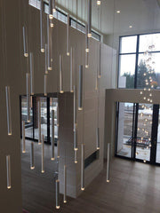 Bellini Square Tri-Tone Tubular Pendant Light Chandelier - GILDLAMPS