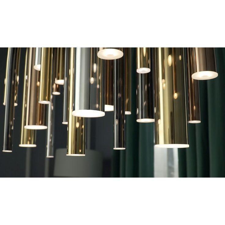 Bellini Square Tri-Tone Tubular Pendant Light Chandelier - GILDLAMPS