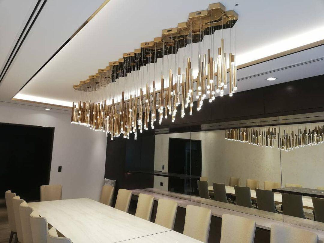 Bellini Square Tubular Pendant Light Chandelier - GILDLAMPS