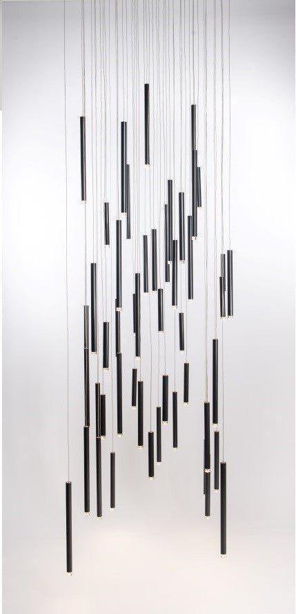 Bellini Square Tubular Pendant Light Chandelier - GILDLAMPS