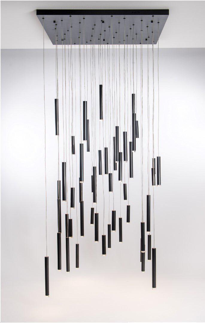 Bellini Square Tubular Pendant Light Chandelier - GILDLAMPS