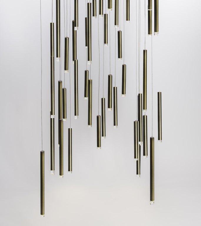 Bellini Square Tubular Pendant Light Chandelier - GILDLAMPS