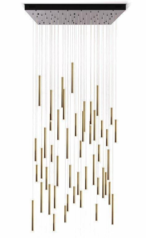 Bellini Square Tubular Pendant Light Chandelier - GILDLAMPS