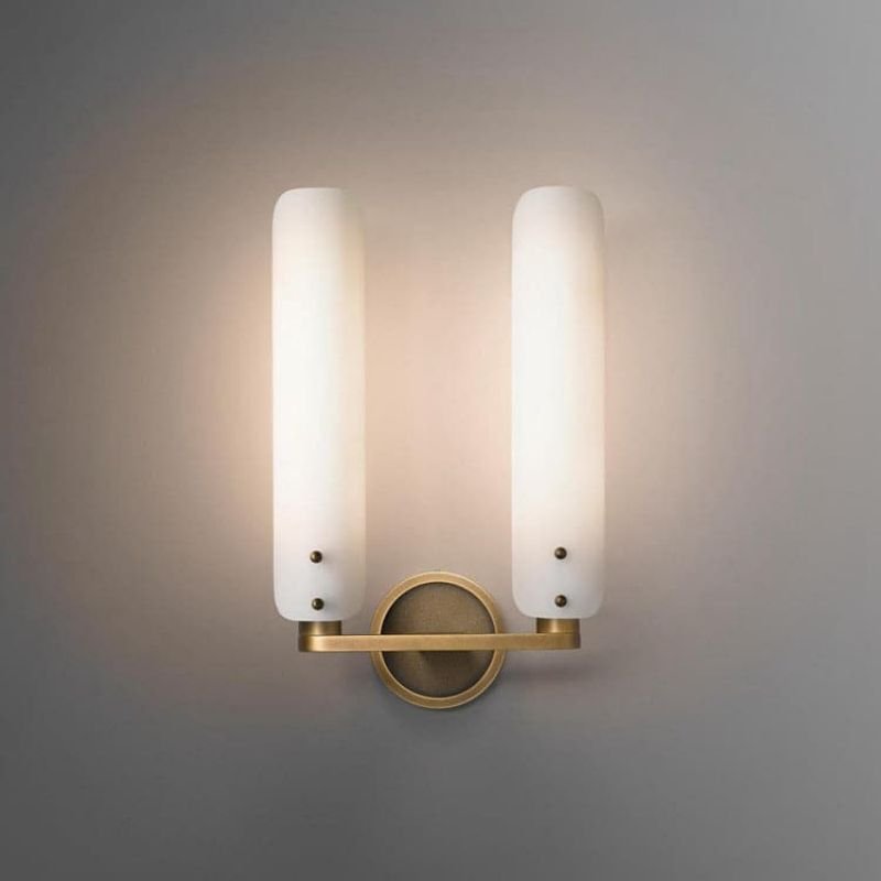 Beryl Double White Glass Shard Wall Light - GILDLAMPS