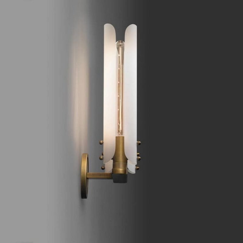 Beryl Double White Glass Shard Wall Light - GILDLAMPS