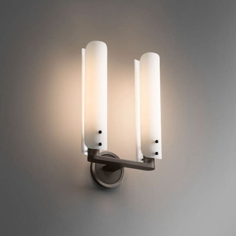 Beryl Double White Glass Shard Wall Light - GILDLAMPS