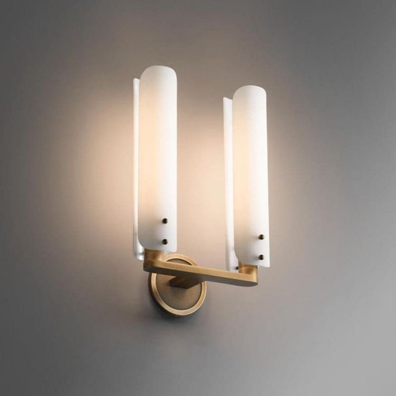 Beryl Double White Glass Shard Wall Light - GILDLAMPS