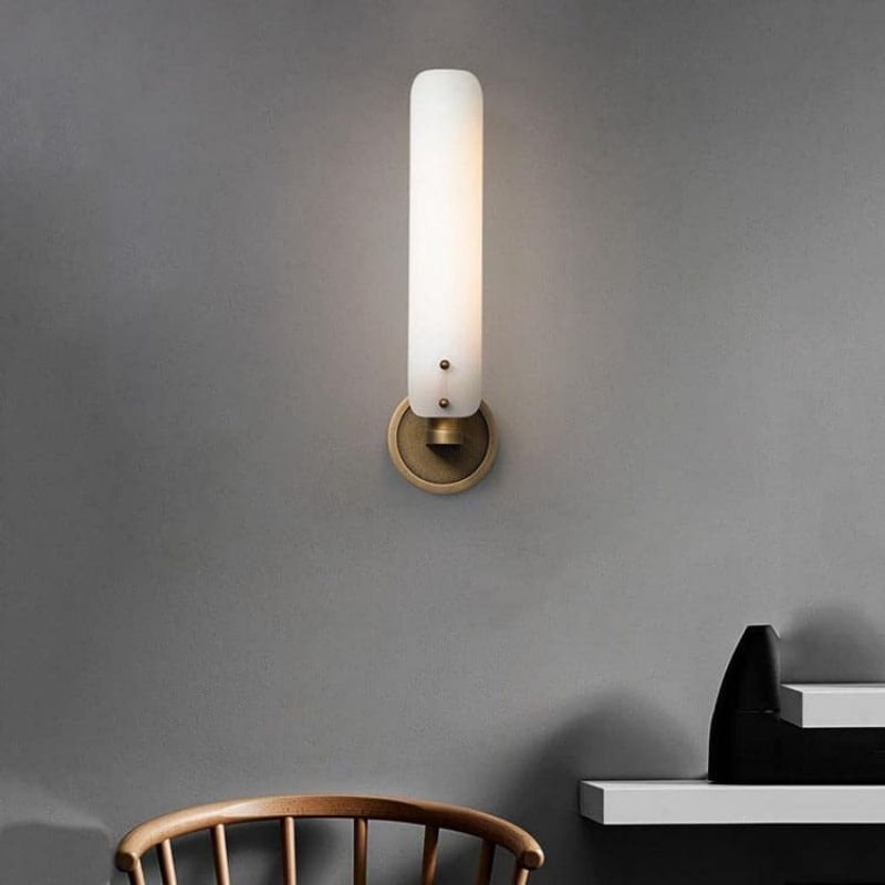 Beryl Single Layer White Glass Wall Light - GILDLAMPS