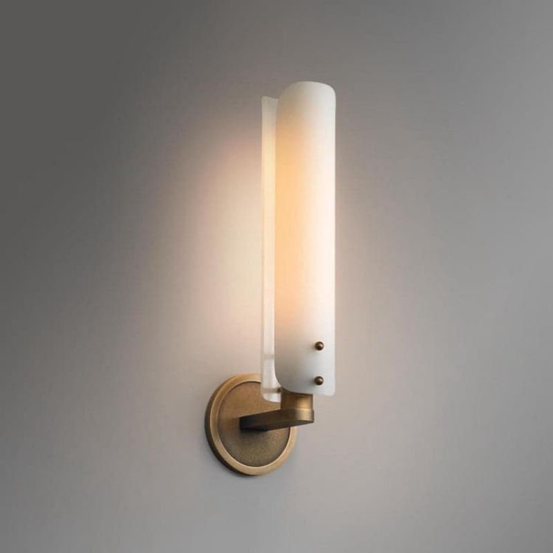 Beryl Single Layer White Glass Wall Light - GILDLAMPS
