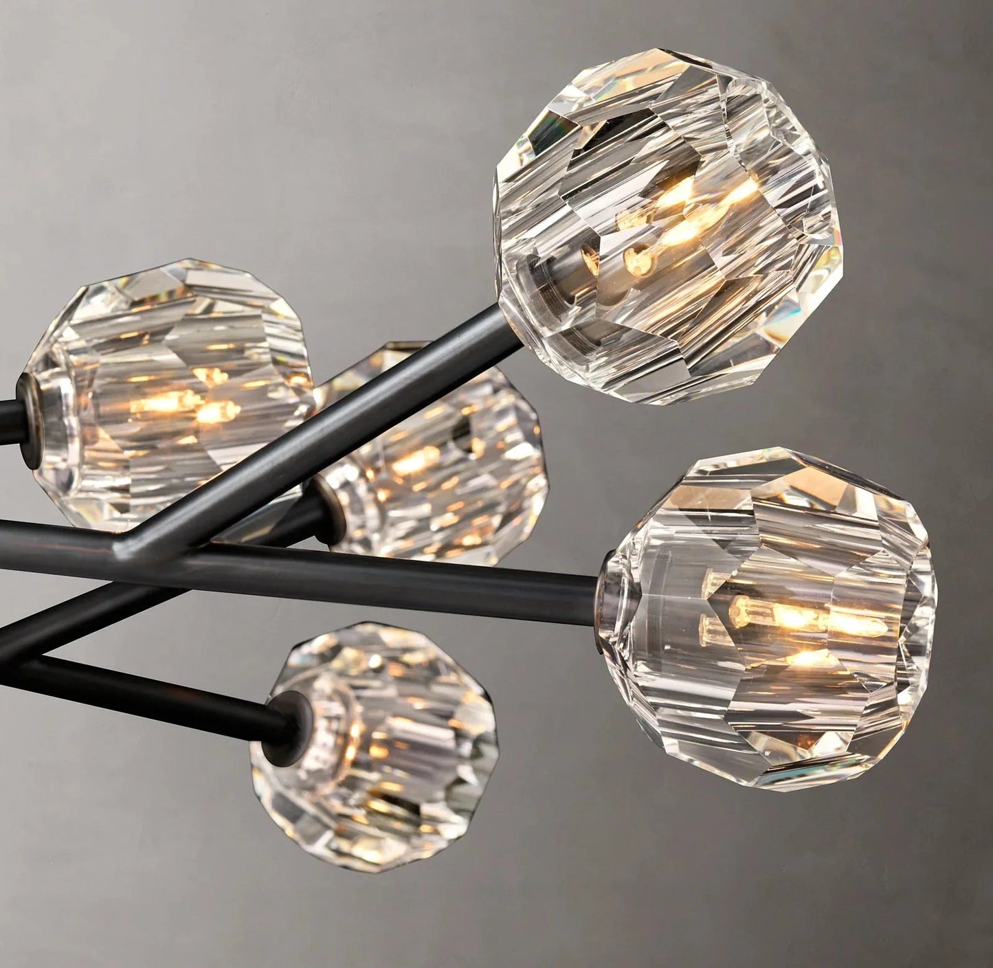 Beula De Clear Cristal Glass Rod Pendant - GILDLAMPS