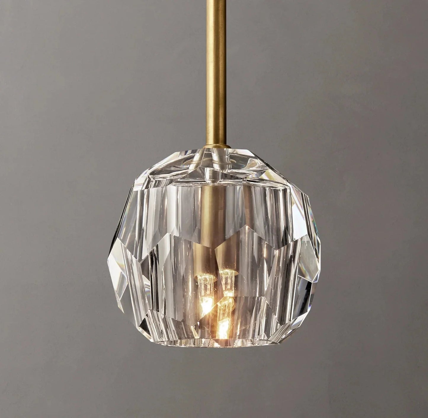 Beula De Clear Cristal Glass Rod Pendant - GILDLAMPS