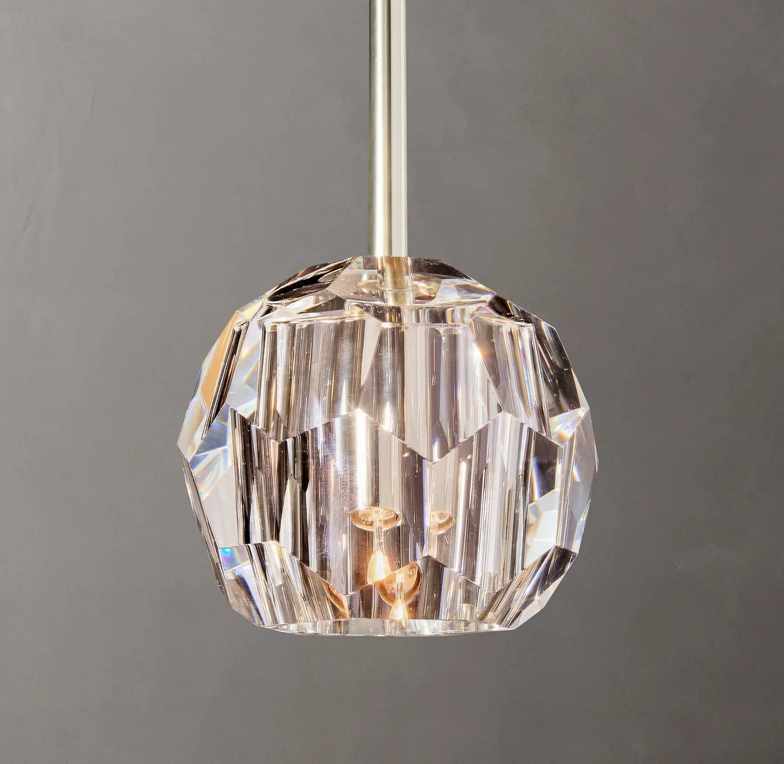 Beula De Clear Cristal Glass Rod Pendant - GILDLAMPS