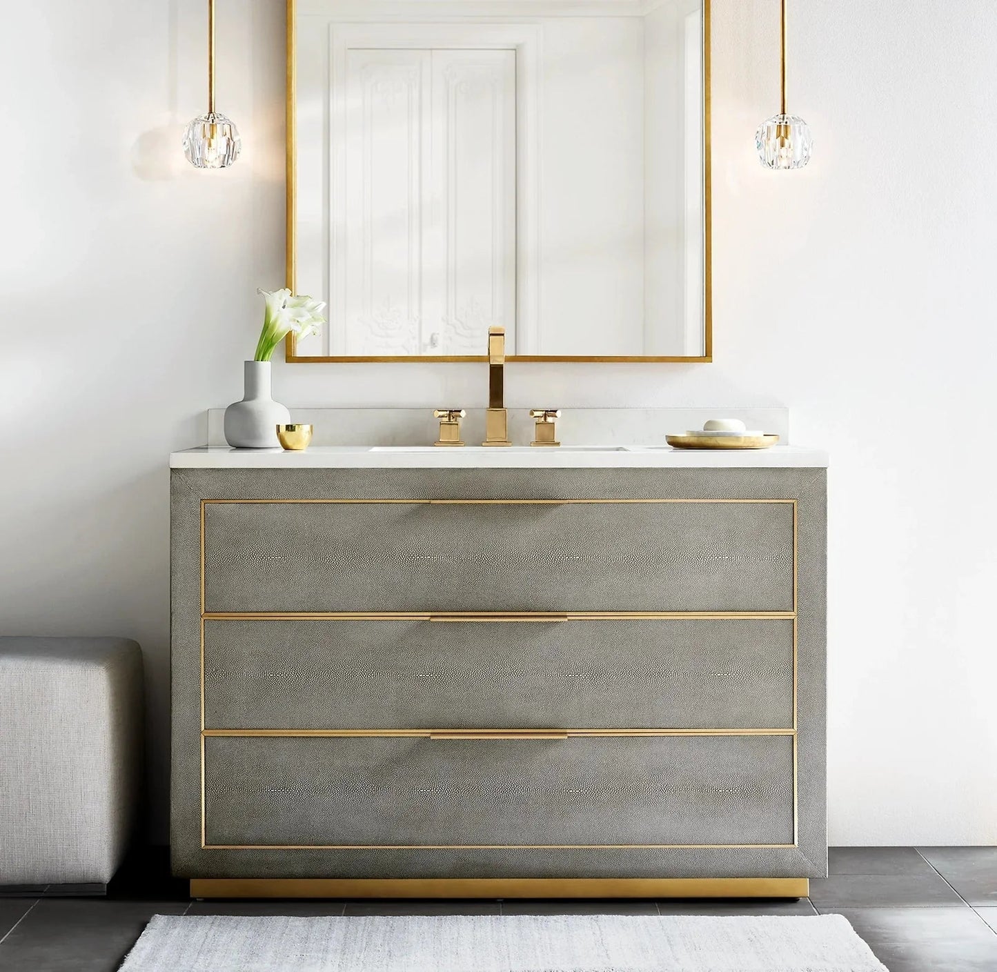 Beula De Clear Cristal Glass Rod Pendant - GILDLAMPS