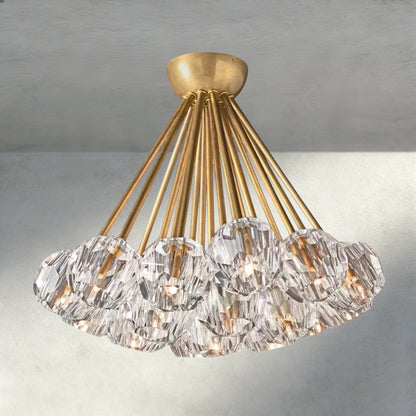Beula De Clear/ Smoke Cristal Flushmount 24" - GILDLAMPS
