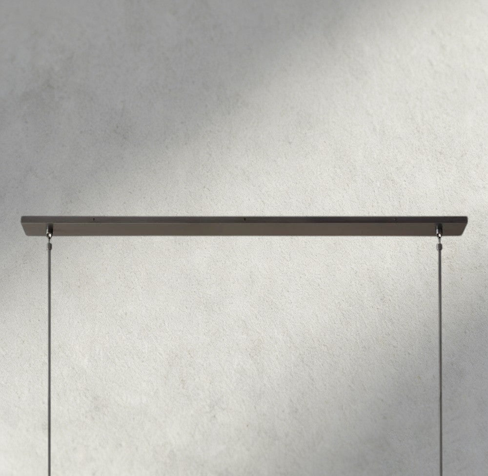 Beula De Cristal Clear Glass Linear Chandelier 48", 60" - GILDLAMPS