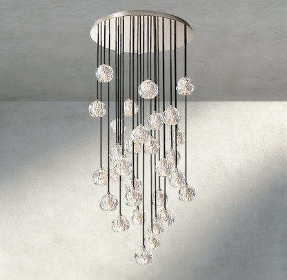 Beula De Cristal Clear/ Smoke Glass Round Cluster Chandelier 14", 19", 24", 30", 40" - GILDLAMPS