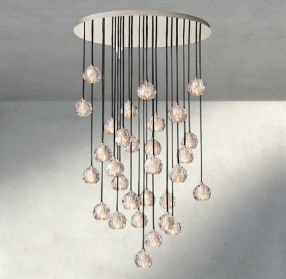 Beula De Cristal Clear/ Smoke Glass Round Cluster Chandelier 14", 19", 24", 30", 40" - GILDLAMPS