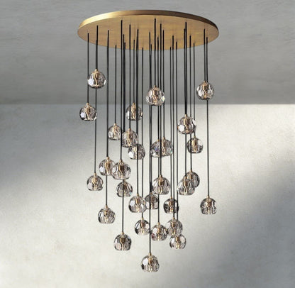 Beula De Cristal Clear/ Smoke Glass Round Cluster Chandelier 14", 19", 24", 30", 40" - GILDLAMPS