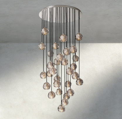 Beula De Cristal Clear/ Smoke Glass Round Cluster Chandelier 14", 19", 24", 30", 40" - GILDLAMPS